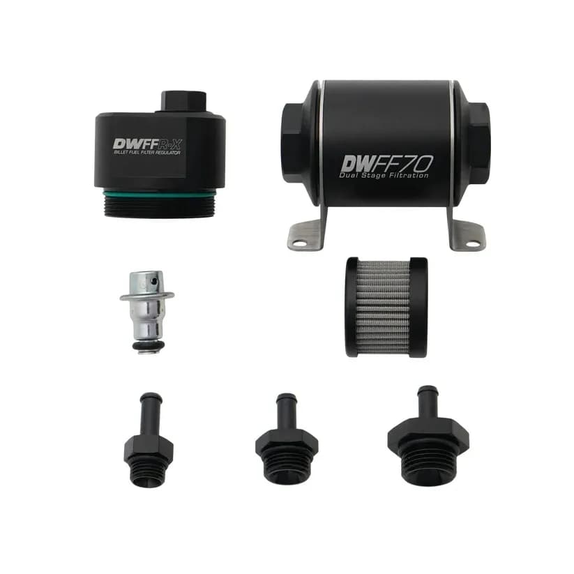 70mm Billet Fuel Filter Regulator 10 Micron with 5/16in Fittings