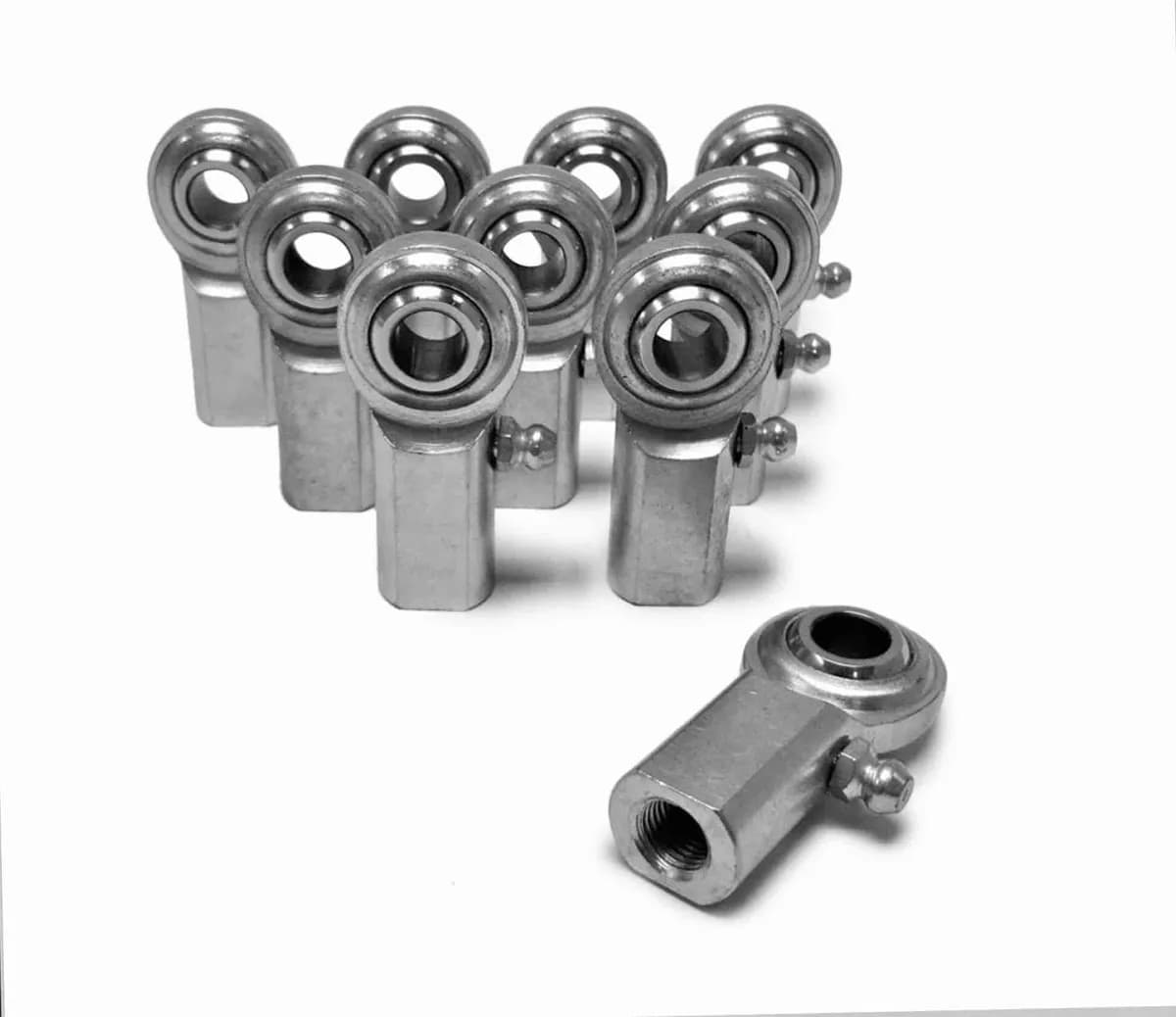 Inch Female Steel Housing, 2 Piece 1/2-20 LH with Zerk 10 Pack
