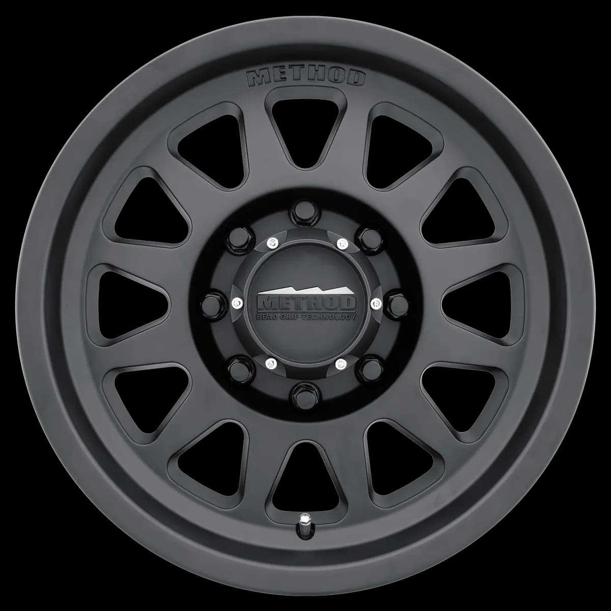 Aluminum Wheels 17x9 Bead Grip MR704 Bolt Pattern 8 On 170 Offset 18 Lip Size 1.77 Matte Black MB Method