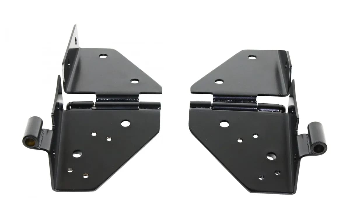 Jeep CJ/YJ Windshield Hinge Pair 76-95 CJ and Wrangler YJ Powdercoat Black Kentrol