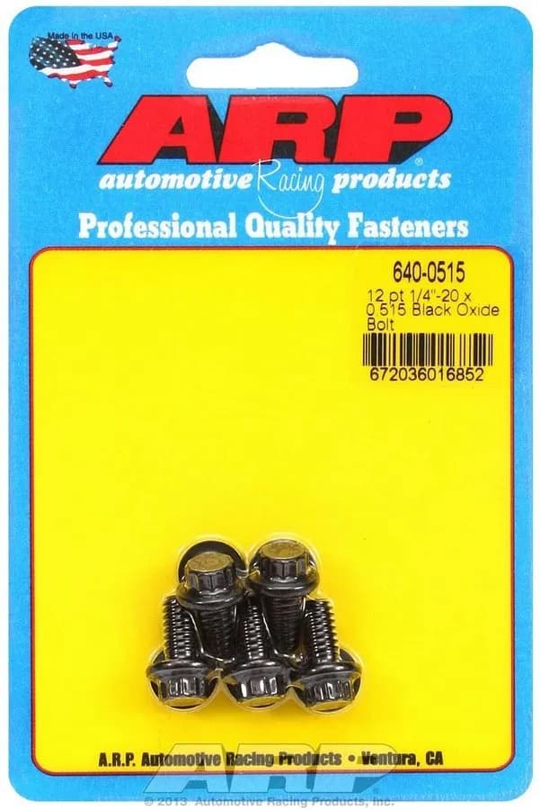 14-20 x 0.515 12pt black oxide bolts