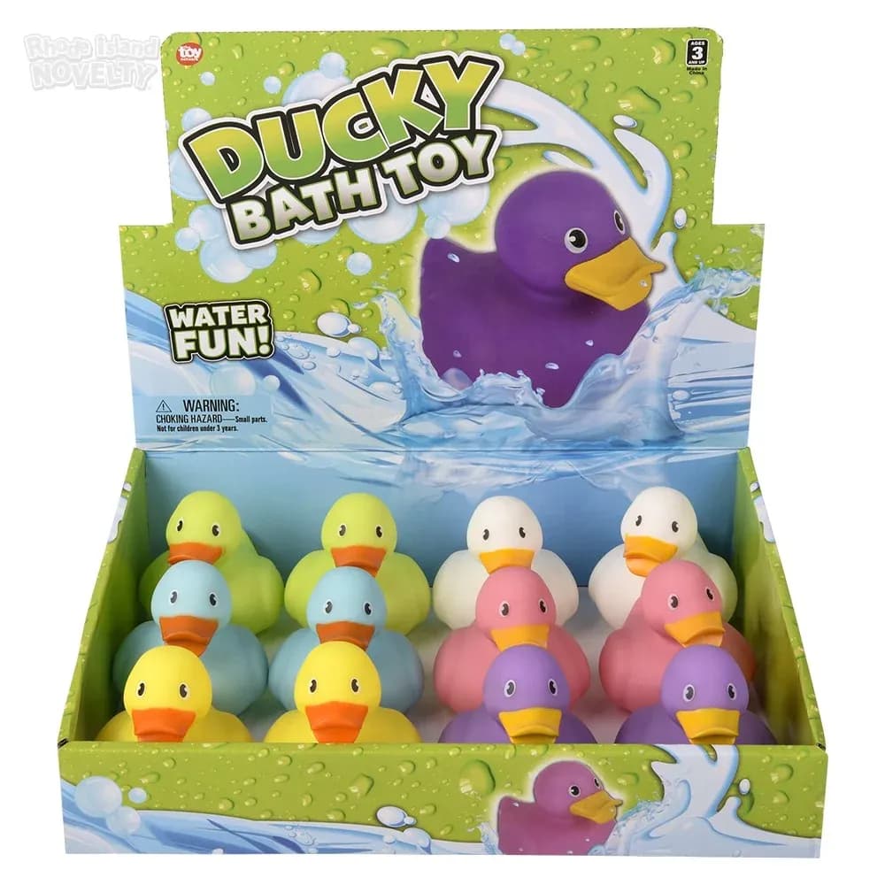 3.5\"bath Time Ducky-Assorted Colors 12/Display