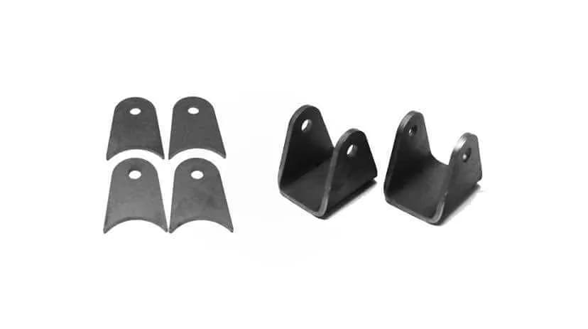 Steinjäger Tabs and Clevises, Weld On 4 Link Tab and Clevis Kits 0.625 Bore 3.00 Axle Diameter 2.50 Inch Clevis Jaw 2.50 Axle Tab Length 2 Clevises, 4 Axle Tabs