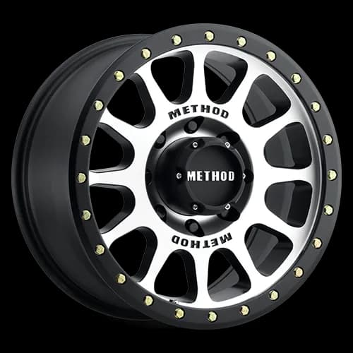 Aluminum Wheels 18x9 NV MR305 Bolt Pattern 8 On 170 Offset 18 Lip Size 1.38 Black BM Machined Face-Black Street Loc Method