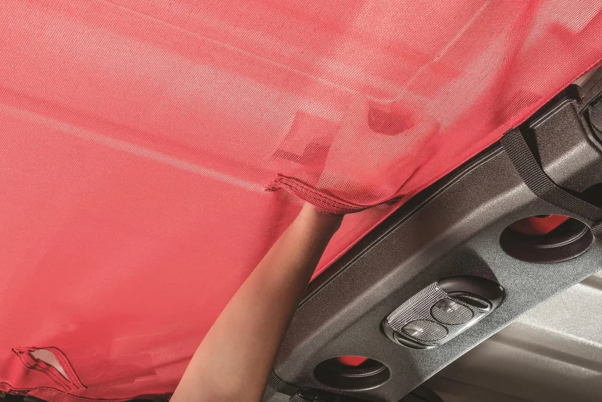 Jeep JK ShadeMaker Freedom Mesh Bimini Top For 07-18 Wrangler JK 2 Door Red MasterTop