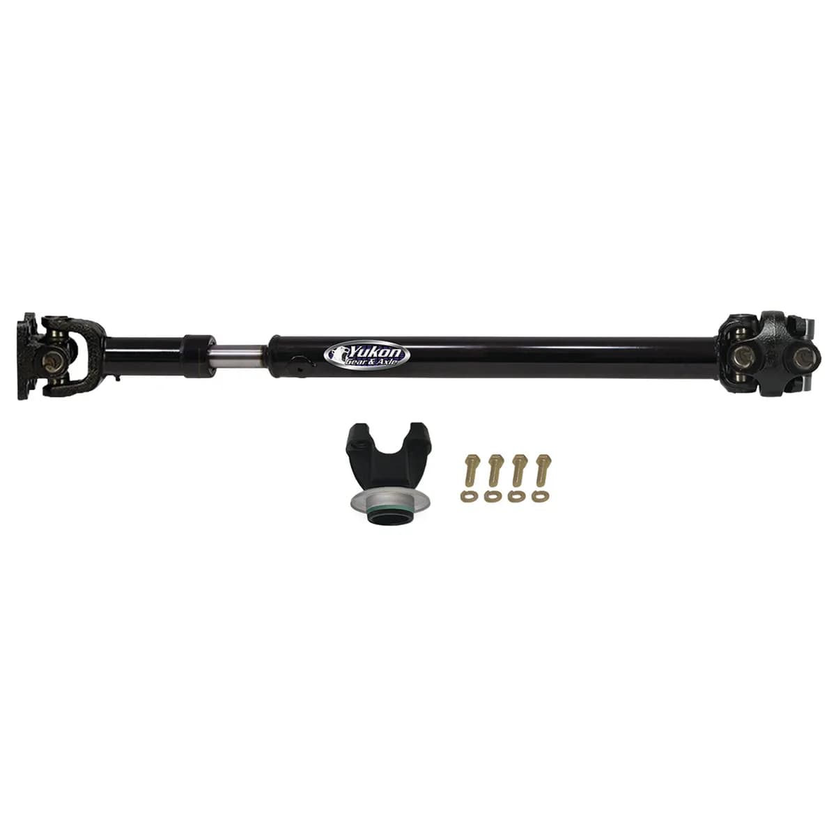 Yukon OE-style Driveshaft for 12-17 JK front. 1310 U/Joint. Fits 2-door and 4-door Rubicon and non-Rubicon. Automatic transmission only. Recommended up to 2.5" Lift w/ 33" Tires.