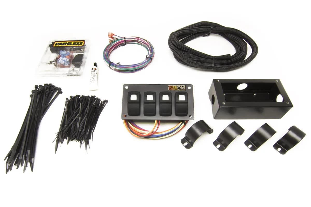Trail Rocker 4-Switch Panel; Roll Bar Mount;