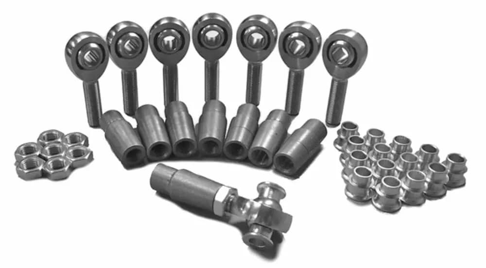 Heims, Nuts, Bungs, Inserts 7/8-14 RH and LH Chrome Moly Housing, Nylon Race Fits 1.750 x 0.375 Tubing 8 Rod Ends