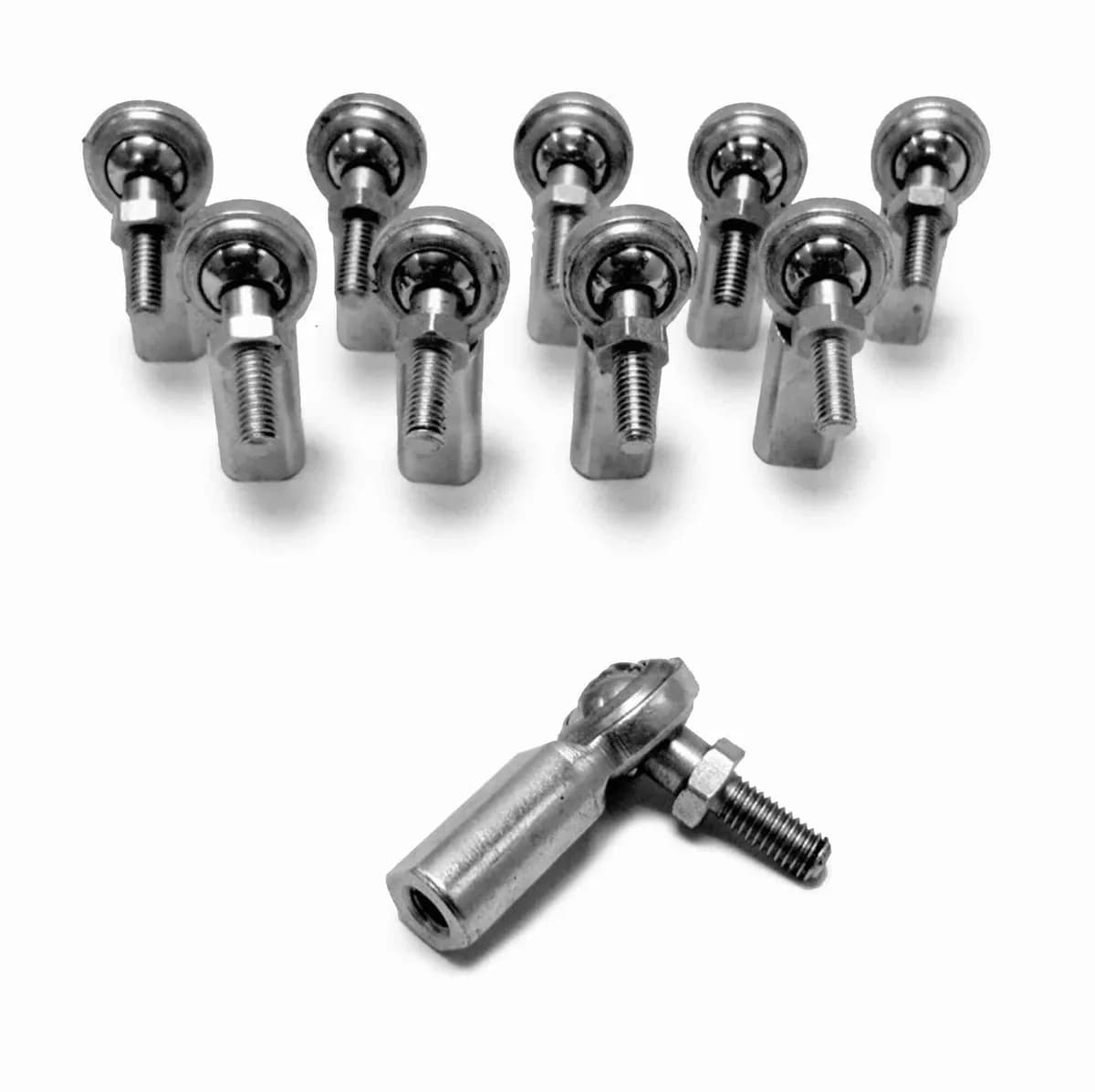 Inch Female Steel Housing, 2 Piece 1/4-28 LH Studded 10 Pack