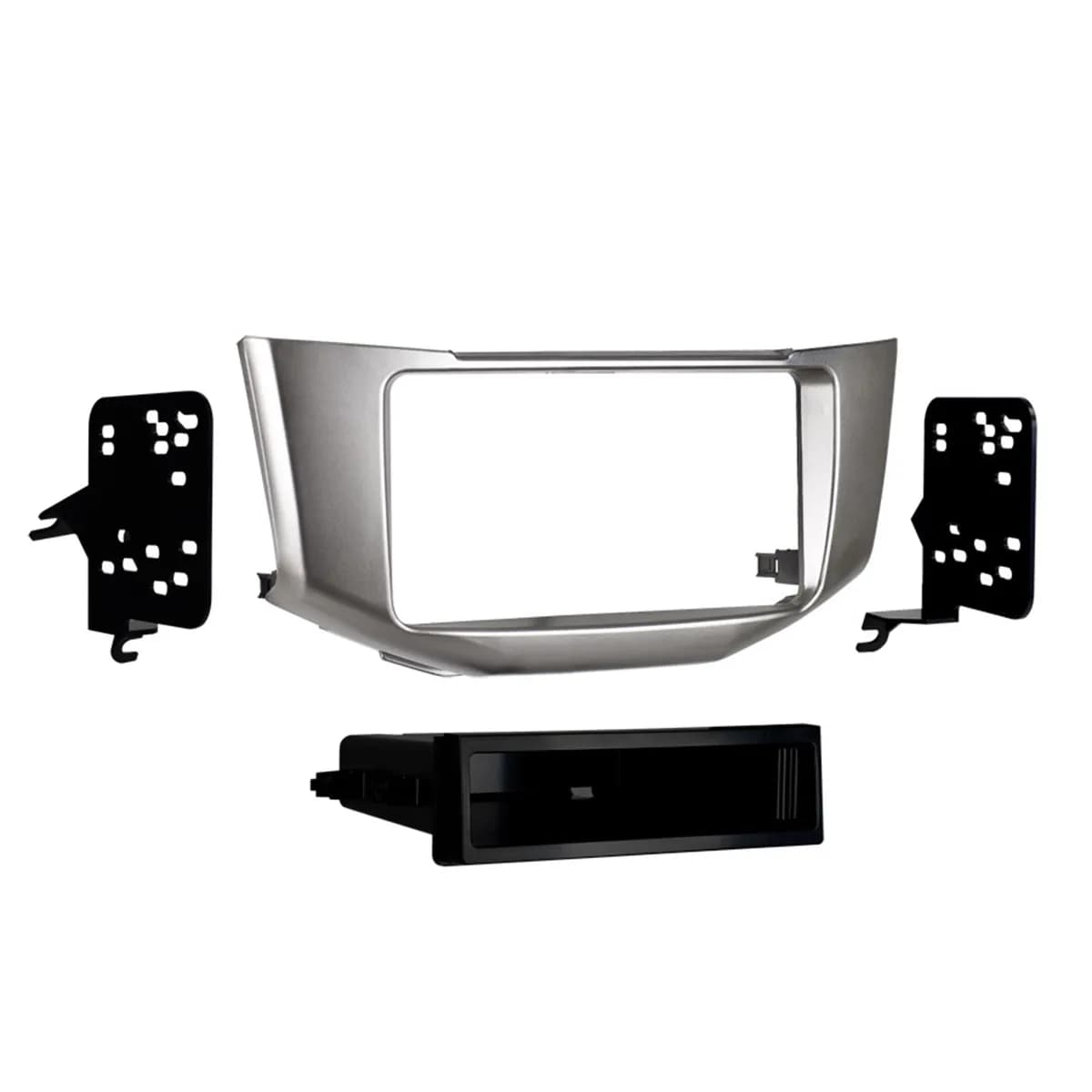 Custom Fit Mounting Kit; Iso Din W/Pocket or Double Din Head Unit Provision; Incl.: Radio Trim Panel/Radio Brackets/Pocket/Screws/Resistor;