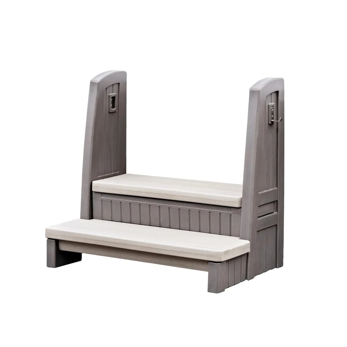 Hot Tub Storage Steps With Handrails (Gray)