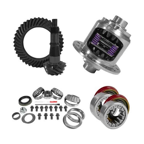 9.5 Inch GM 4.11 Rear Ring & Pinion, Install Kit, 33Spl Posi, Axle Bearing & Seals USA Standard