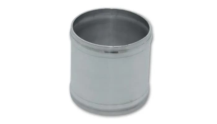 Aluminum Joiner Coupler; 2 in. Tube OD; 3 in. Length; 1.8mm Wall Thickness; 6063 Aluminum; Polished;