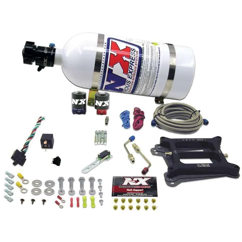 Nitrous Express - 4150 4-Bbl/Gasoline (50-100-150-200-250-300hp) With 10lb Bottle - 30040-10