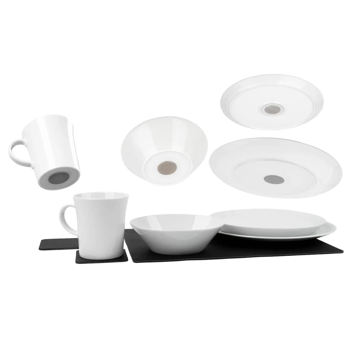 Magnetic porcelain tableware set CLASSIC