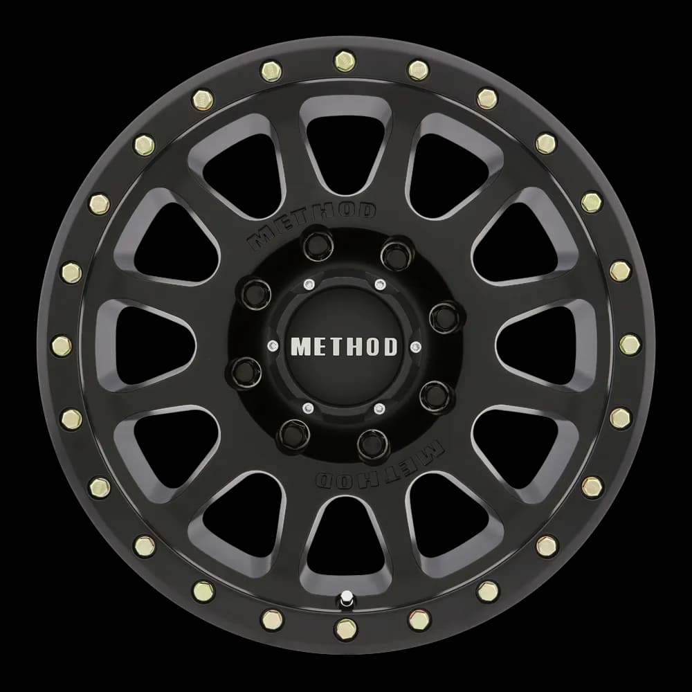 Aluminum Wheels 17x8.5 NV HD MR305 Bolt Pattern 8 On 180 Offset 0 Lip Size 1.26 Matte Black MB Method