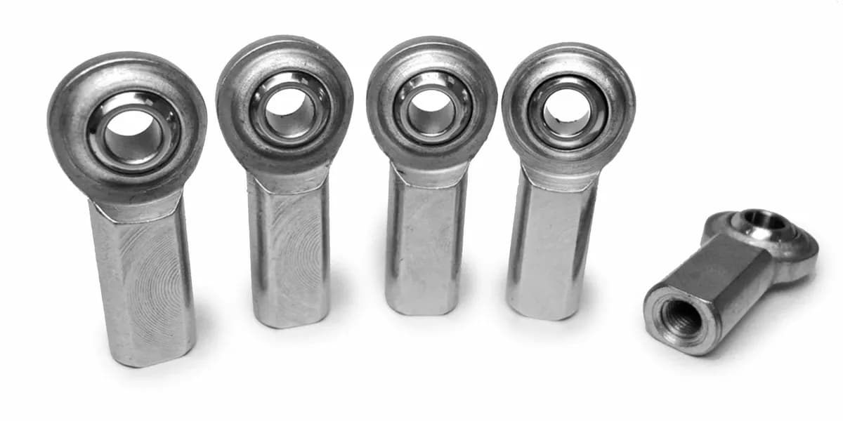 Metric Female Stainless 304 Housing, PTFE Race M8 x 1.25 LH 5 Pack