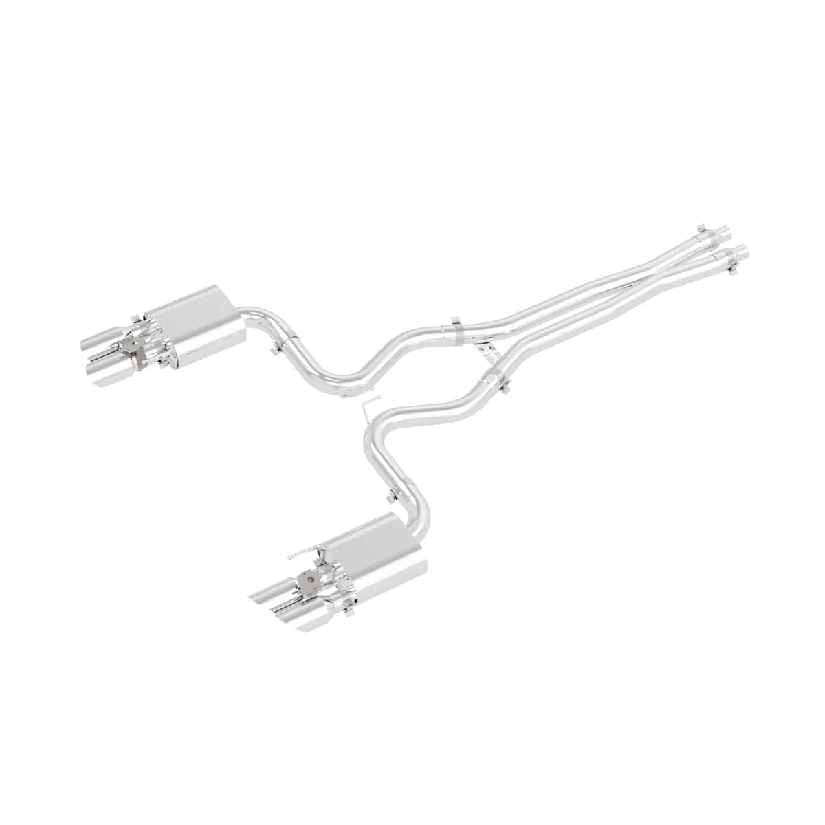 Ppe Power Raw / Pol 2018-2023 Ford Mustang gt Exh Cat-Back W/Active Tips And X-Pipe - Raw/Pol - Ford Mustang gt 2018-2023 317660030