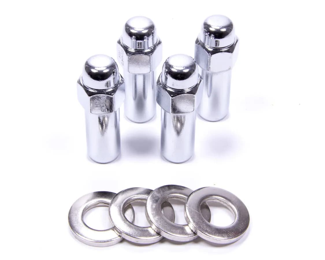 SST Closed End 13/16 Hex 12x1.50 Chrome Pack of 4 Lug Nuts and 4 Washers 84137B