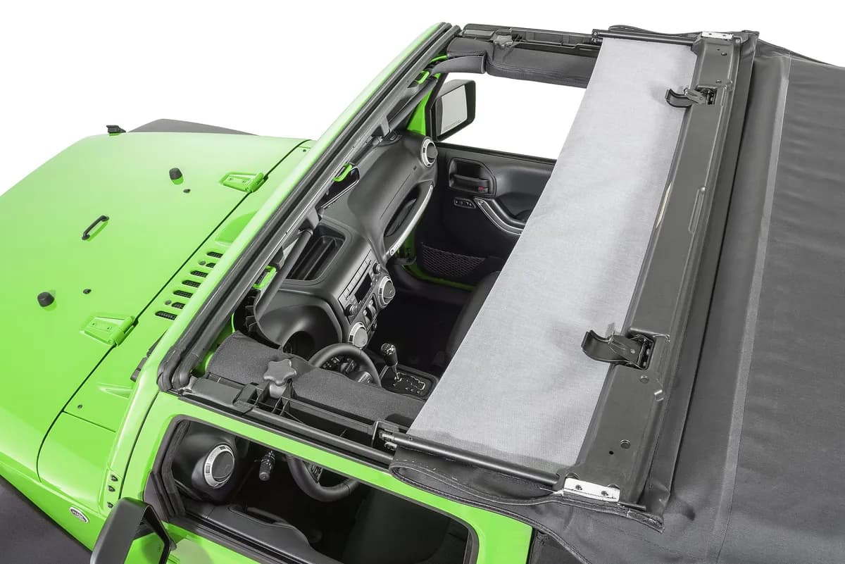 Jeep JK Replacement Top No Doorskins Tinted Glass For 13-18 Jeep Wrangler JK 2 Door Black Diamond MasterTop