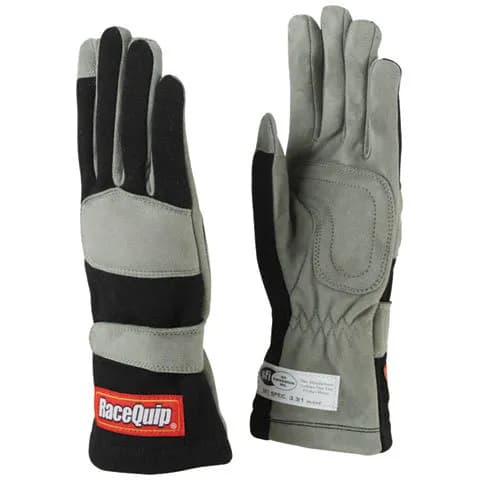 351 Series 1 Layer Nomex Race Gloves Sfi 3.3/ 1 Certified; Black Medium