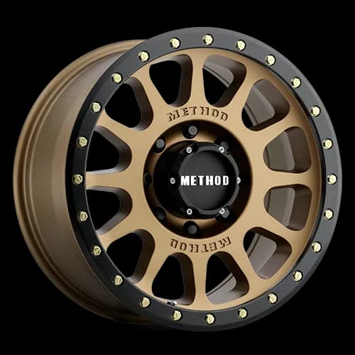 Aluminum Wheels 18x9 NV HD MR305 Bolt Pattern 8 On 170 Offset 18 Lip Size 1.38 Method Bronze BRZ Black Street Loc Method