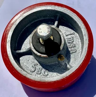 Ultra Swivel Skid Wheel 5 in For Class Csilver And Red