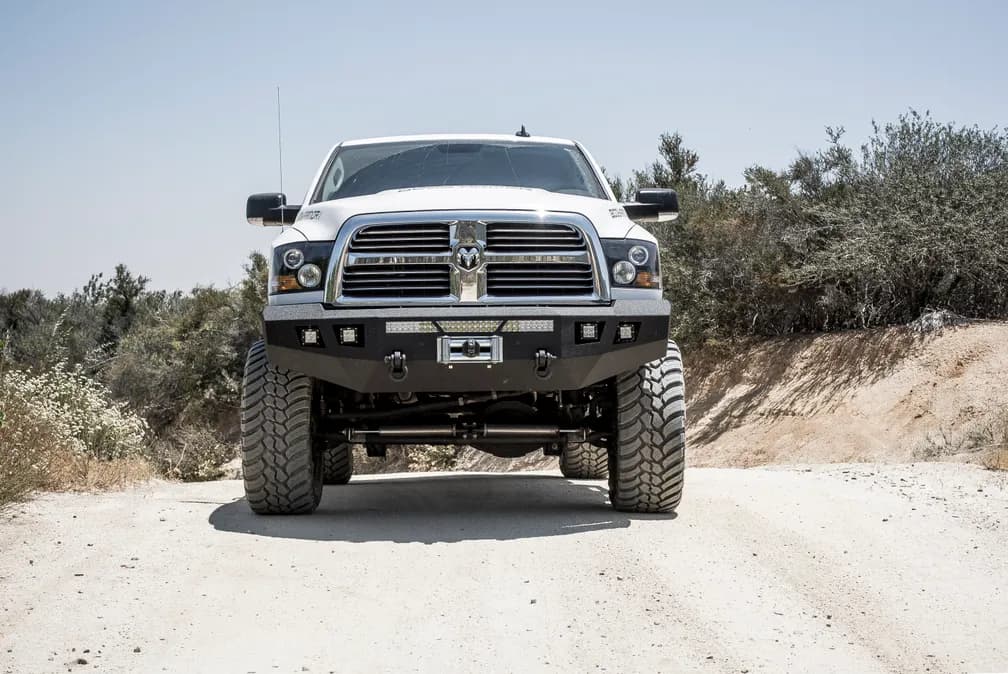ECO-Series Front Winch Bumper; w/Subframe Winch Plate; 1/8 in. Steel Plate w/ 1/4 in. Winch Plate; Textured Black;