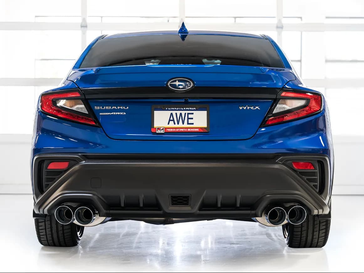 AWE Touring Edition Axleback Exhaust for VB Subaru WRX - Diamond Black Tips 3015-43424