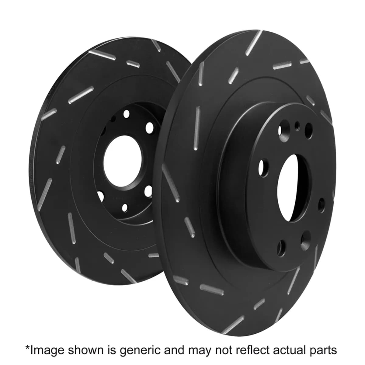 USR Series Sport Slotted Rotor Set; Rear; For FMSI Pad No. D964; Solid; 5 Bolt Holes; 285mm Dia.; 58mm Height; 12mm Thick; 72.1mm Center Hole Dia.;