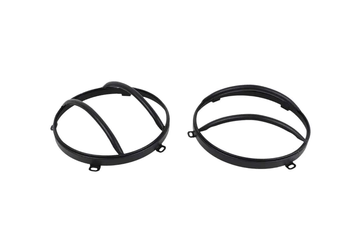 Jeep JK Euro Headlight Guards Pair 07-18 Wrangler JK Textured Black Kentrol