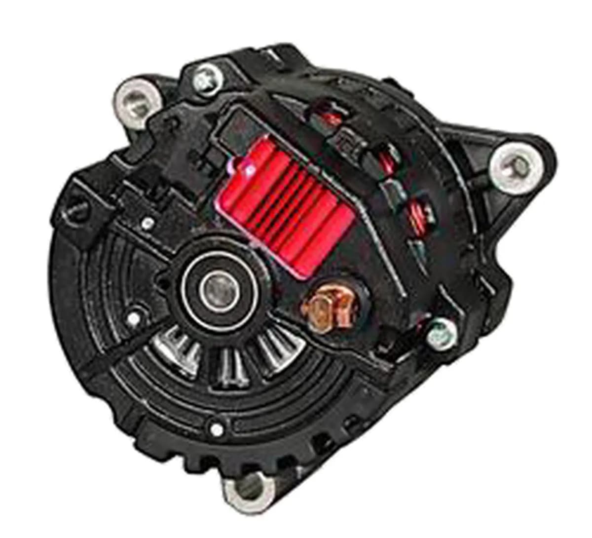 XS Volt™ Racing Alternator; CS121; 3 Ear Mount; Rear Battery Post; 100 Amp; 60 Idle; w/o Pulley; Black;