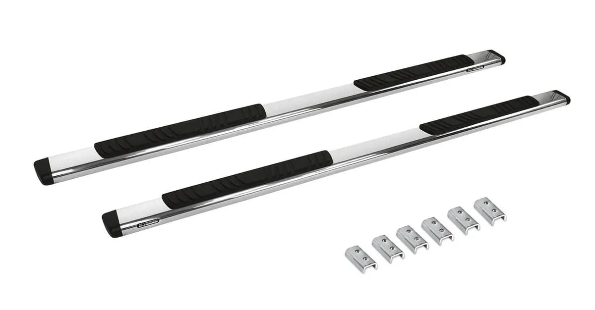 Go Rhino 685404687PS - 5 OE Xtreme Low Profile SideSteps With Mounting Bracket Kit - Polished Stainless Steel