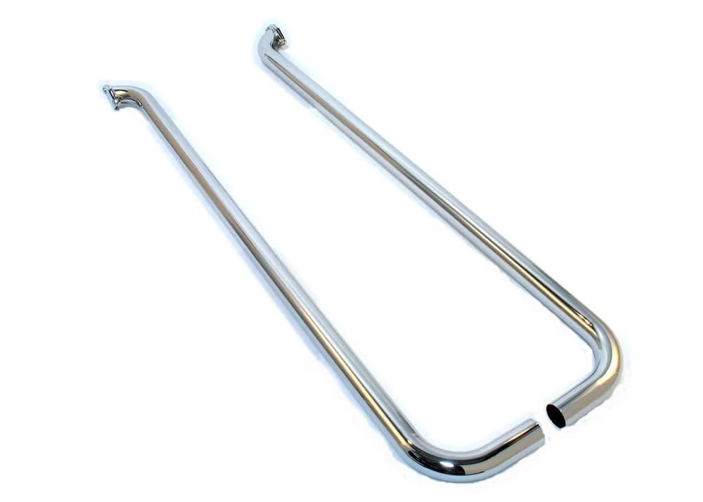 Patriot Exhaust H1283 Low-Line 2"x80" Lake Pipe Single Style Chrome