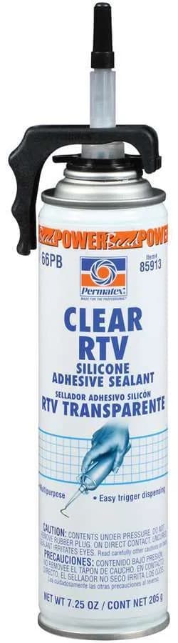 Clear Rtv Silicone Adhesive Sealant 7.25oz Can