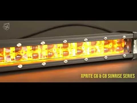 Double Row White LED Light Bar with Amber Backlight | Sunrise Series