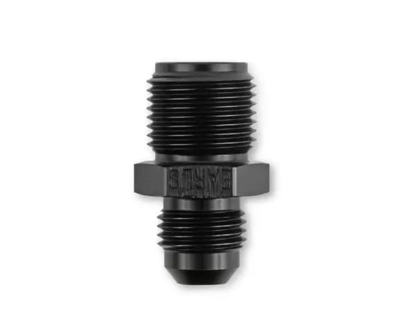 Earl's 5/8"-18 Inverted Flare Male w/ Long Thread to AN -6 Male Adapter Fitting - Black Anodized Aluminum