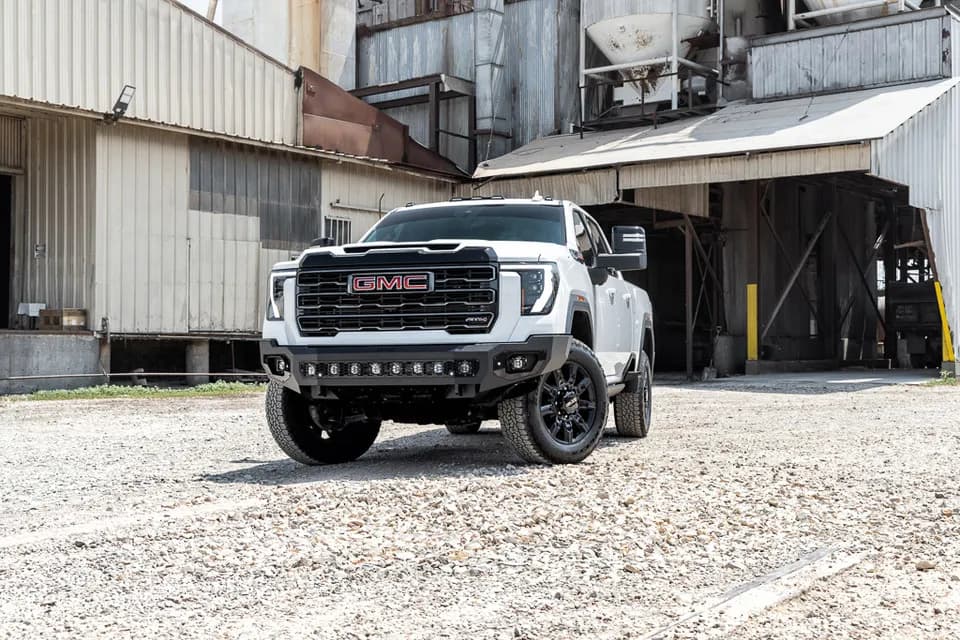 Freedom Front Bumper Base For 2024-2026 Sierra 2500/3500 HD Non-winch Sensor Cutouts Texture Black Powdercoat Bodyguard Bumpers