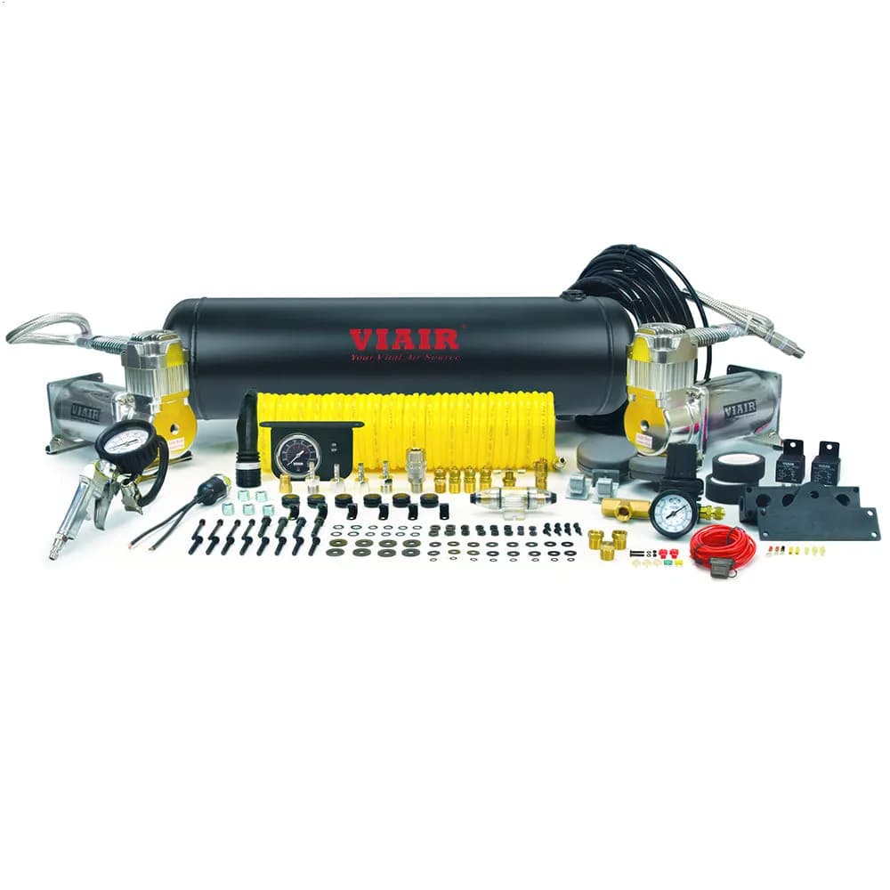Dual Stealth Black 380C Onboard Air System (200 PSI Â· 2.54 CFM Â· 44 Amp Â· 12V Â· 2.5 Gal. Tank)