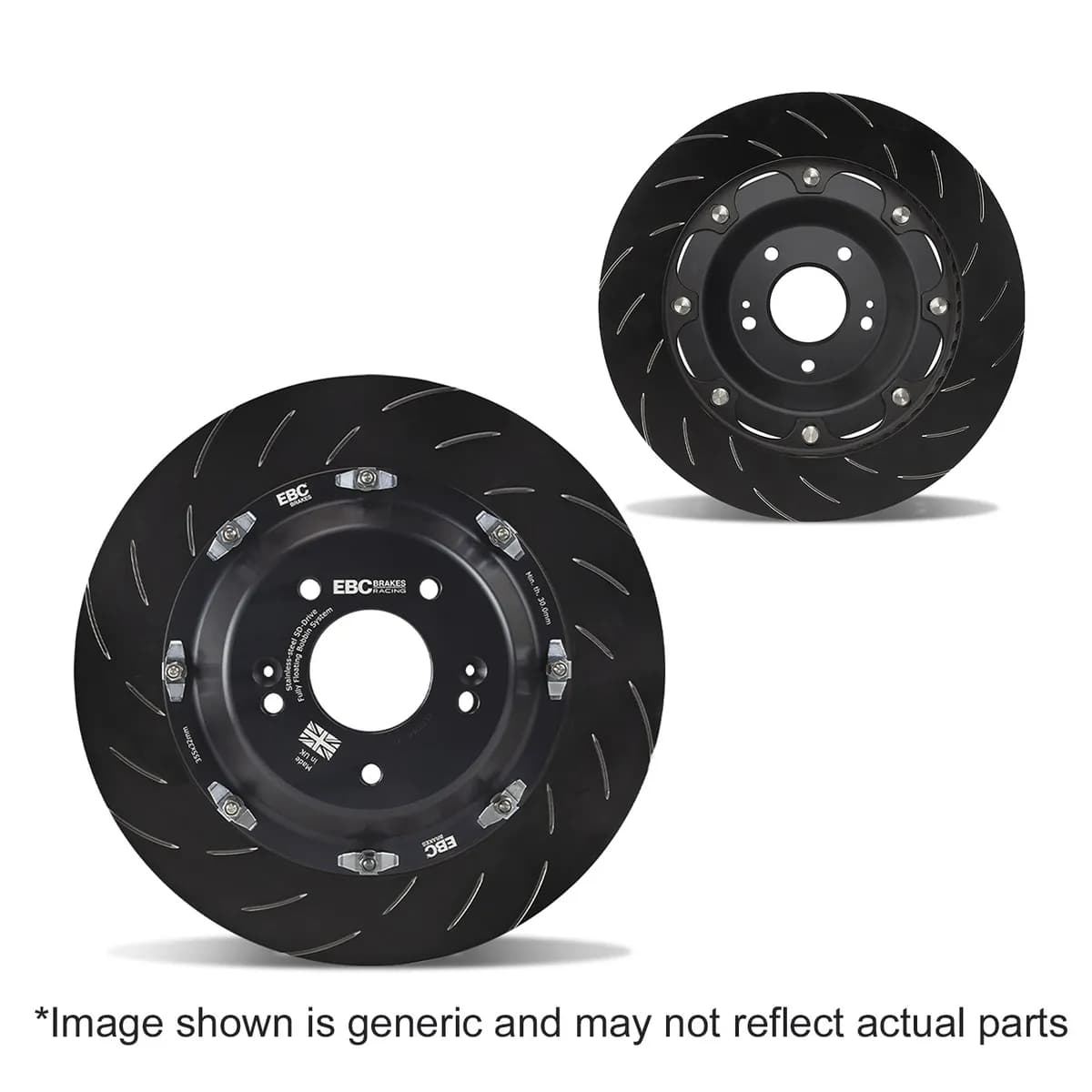 EBC BBK Replacement Disc Hardware Pack; Front; Swept Grooved; 2 Piece;
