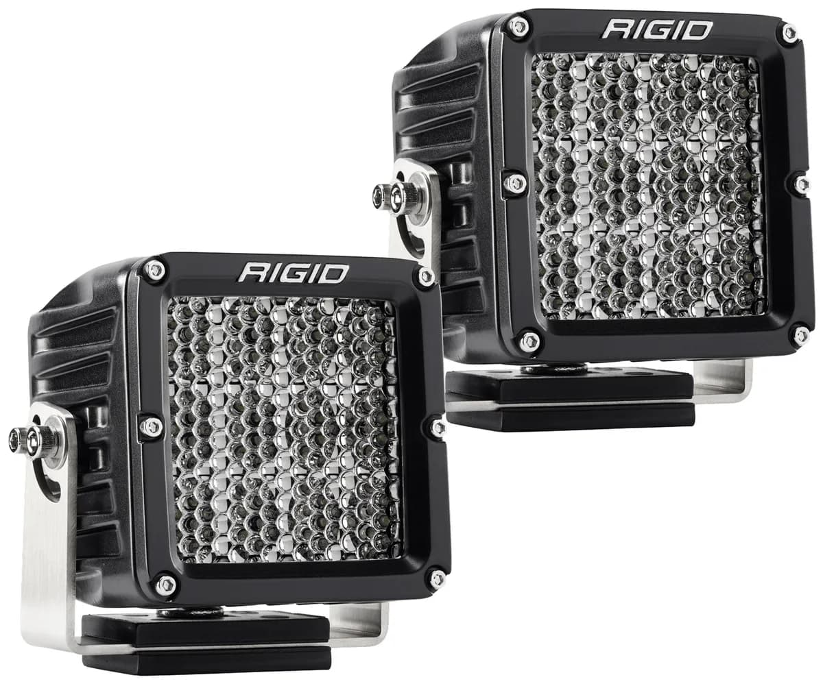 Rigid D-Xl Pro LED Light, Driving Diffused, Surface Mount, Black Housing, Pair