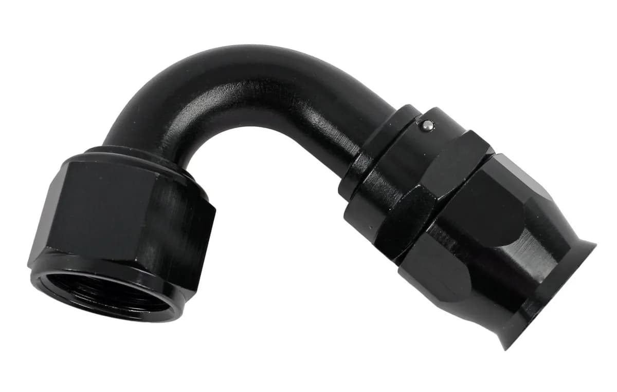 #12 Real Street 120 Deg. Hose End Black For Ptfe Hose