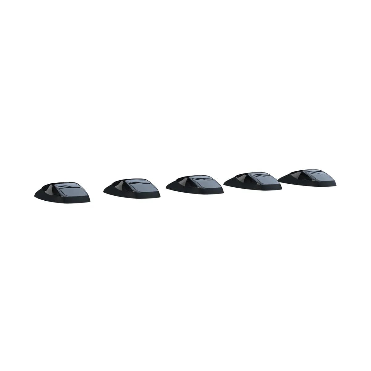 CAB LIGHTS Dodge 19-21 Heavy-Duty 2500 and 3500 5-Piece Set Clear Cab Roof Light Kit with White and Amber Ultra High-Power Strobe LEDs and White or Amber Running Light LEDs