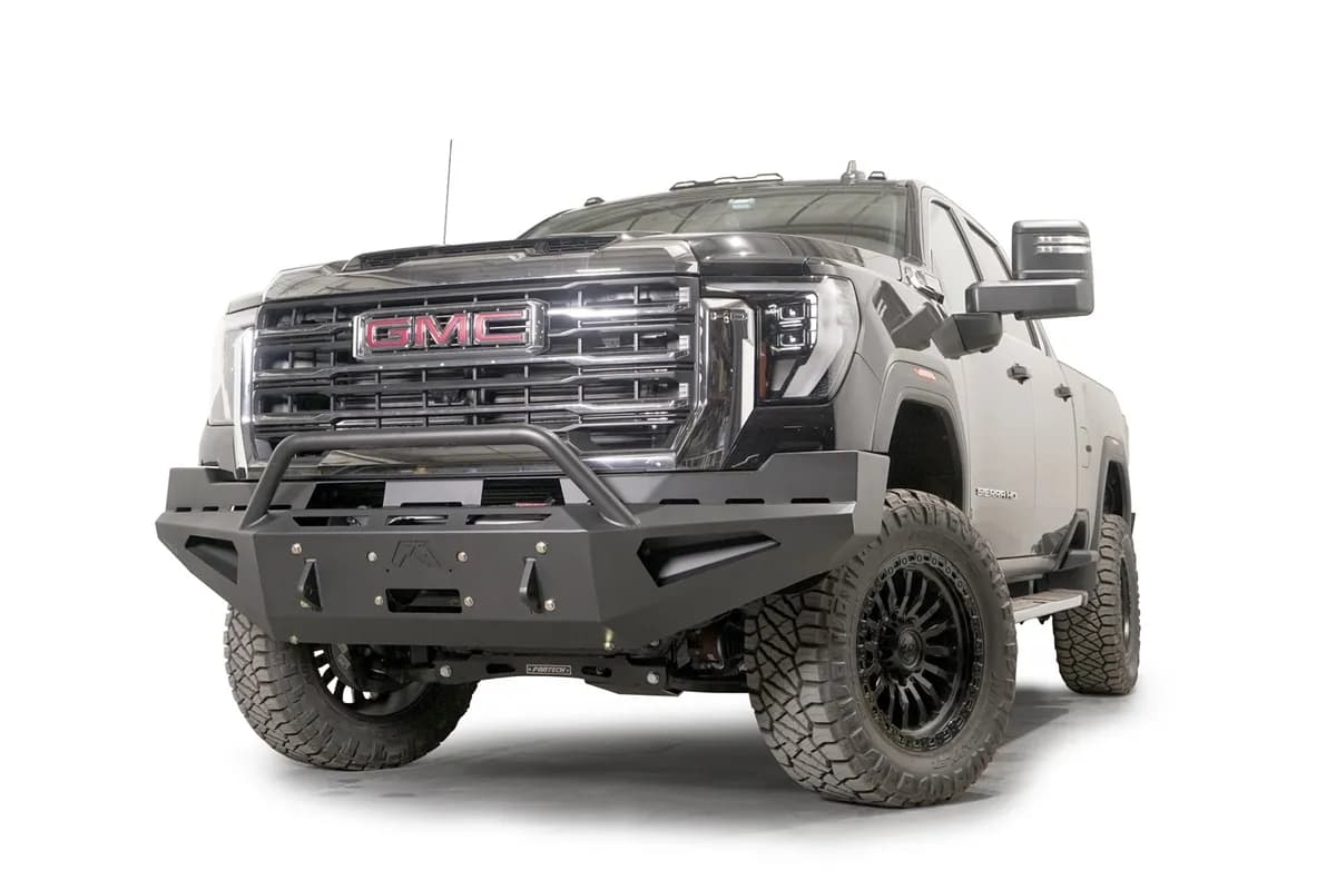 24c Sierra 2500/3500 HD HD Red Steel Front Bumper Matte