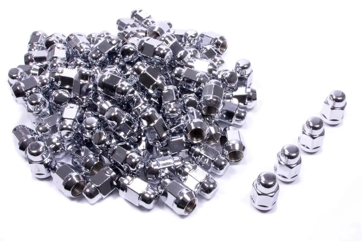 Acorn Bulge Lug Nut 13/16" Hex 1/2"-20 Chrome Bulk 91188