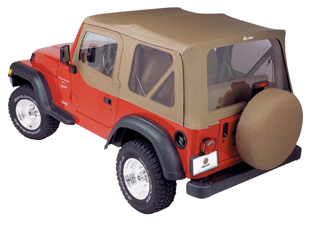 Spice Replace-a-Top Replace-a-Top Fabric-only Soft Top Jeep 97-02 Wrangler; Includes door skins; Clear side and rear windows