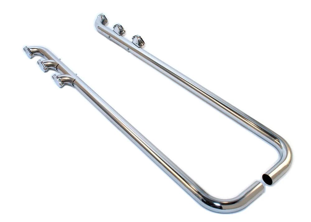 Patriot Exhaust H1284 Low-Line 2"x80" Lake Pipe Triple Style Chrome
