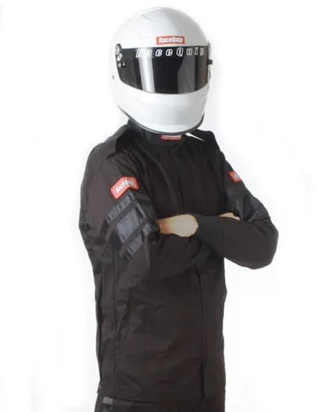Single Layer Racing Driver Fire Suit Jacket; Sfi 3.2a/ 1 ; Black 5xlarge