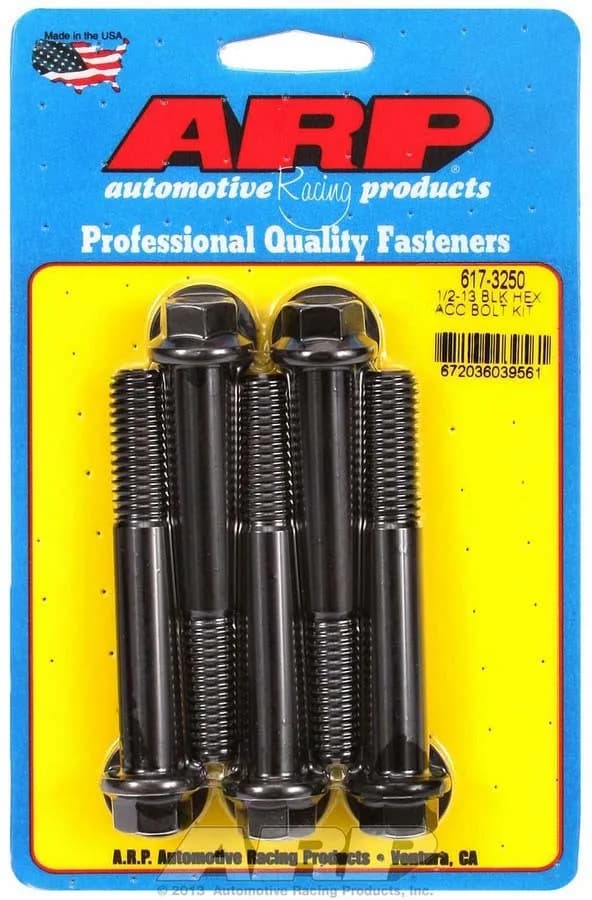 1/213 x 3.250 Hex Black Oxide Bolts