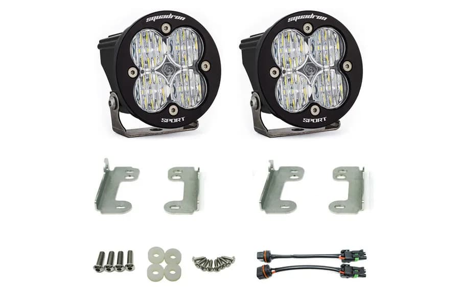 Jeep JK Fog Pocket Kit 07-17 Wrangler JK Squadron R Sport Baja Designs